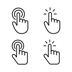Hand cursor icon vector. cursor sign and symbol. hand cursor icon clik