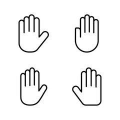 Obraz premium Hand icon vector. hand sign and symbol. palm