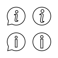 Info sign icon vector. about us sign and symbol. Faq icon