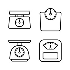 Fototapeta premium Scales icon vector. Weight scale sign and symbol