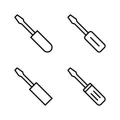 Screwdriver icon vector.tools sign and symbol