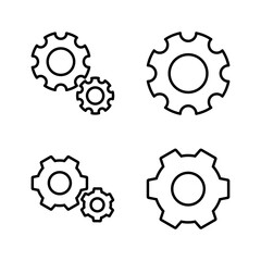 Setting icon vector. Cog sign and symbol. Gear Sign