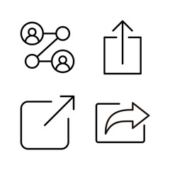 Share icon vector. Sharing sign and symbol