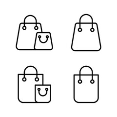 Shopping bag icon vector. shopping sign and symbol