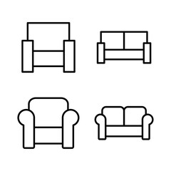 Sofa icon vector. sofa sign and symbol. furniture icon