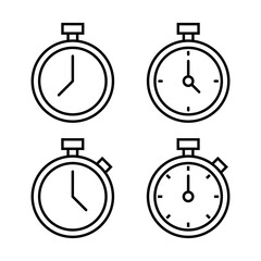 Stopwatch icon vector. Timer sign and symbol. Countdown icon. Period of time