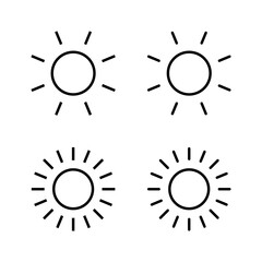Sun icon vector. Brightness sign and symbol