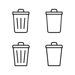 Trash icon vector. trash can icon. delete sign and symbol.