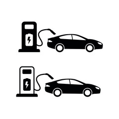 Car charging station icon