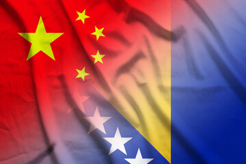 China and Bosnia and Herzegovina political flag transborder relations BIH CXR