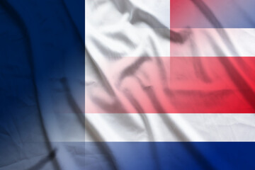 France and Costa Rica political flag international negotiation CRI FRA