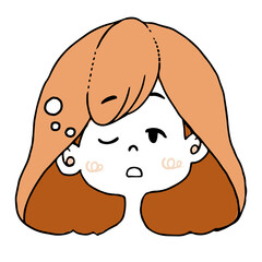 眠そうな表情の女の子