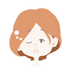 眠そうな表情の女の子