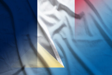 France and Saint Lucia state flag transborder contract LCA FRA