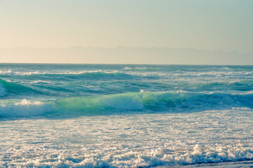 Seascape. Turquoise colored sea, and clear blue sky on background, copy space for the text, Summer, vacations concept