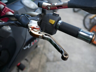 handle of motorcycle brake system.