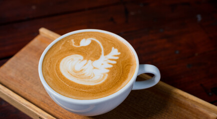 hot coffee cup on table, relax time, morning time
