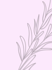 peach background with cross plants