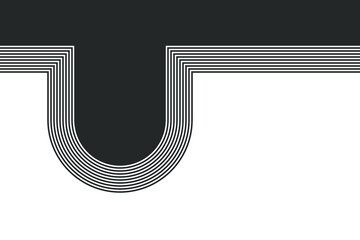 Geometric minimalist artwork with simple line.