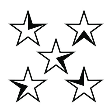 black star logo, icon and vector
