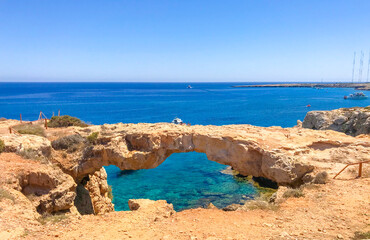 Fototapeta na wymiar beautiful cyprus.views of the beautiful sea and beaches in cyprus