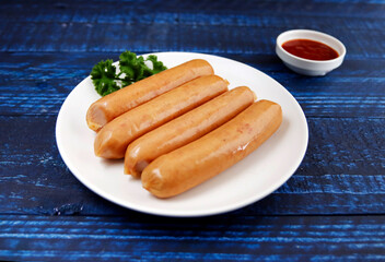 Multiple sausages on the table