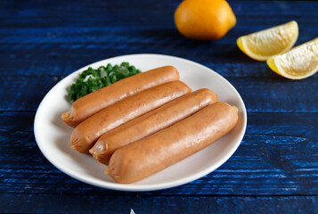 Multiple sausages on the table