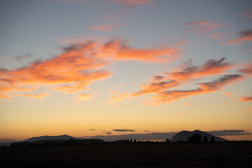 Fototapeta na wymiar Orange Sunset Clouds