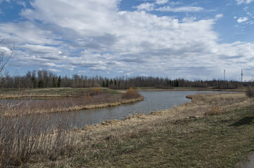 Pylypow Wetlands on a Partially Cloudy Spring Day