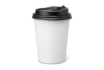 プラスチックの蓋の付いたコーヒーの紙コップ