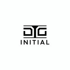 logo design vector initial  DG with modern style