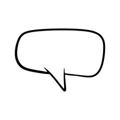 Naklejka premium Comic conversation Speech Bubble, Doodle speech balloon