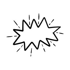 Fototapeta premium Comic conversation Speech Bubble, Doodle speech balloon