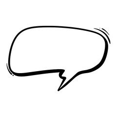 Naklejka premium Comic conversation Speech Bubble, Doodle speech balloon