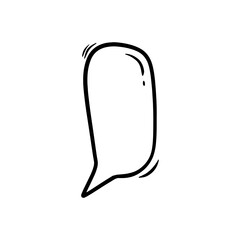 Comic conversation Speech Bubble, Doodle speech balloon
