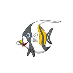 Obraz premium Cute moorish fish cartoon. Vector illustration. cute animal cartoon