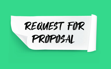 Text sign showing Request for proposal