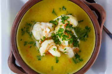 Shrimp soup. 