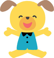 嬉しくてジャンプするかわいい犬