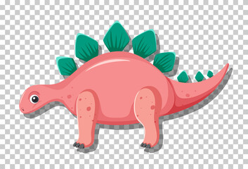 Cute stegosaurus dinosaur isolated