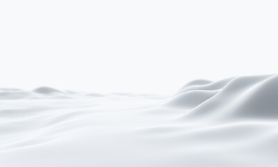 Obraz premium 3D render white snow mountain.