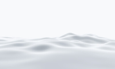 Obraz premium 3D render white snow mountain.