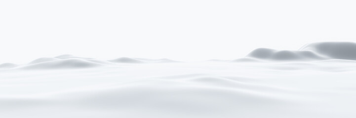 Obraz premium 3D render white snow mountain.