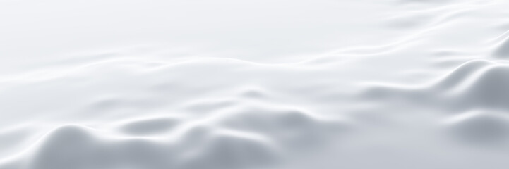3D render white snow mountain.