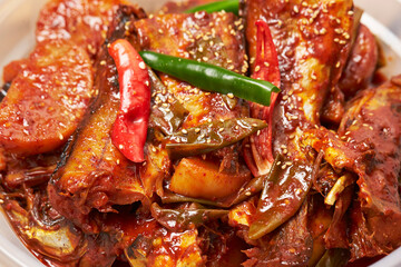 fish boiled in spiced soy sauce