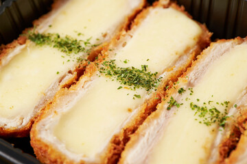 Cheese Pork Cutlet on a Plate