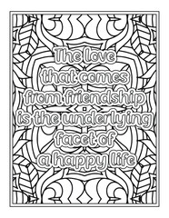 Fototapeta na wymiar Quote Coloring Pages for Adults and Teens - Best Coloring Pages For Kdp coloring book