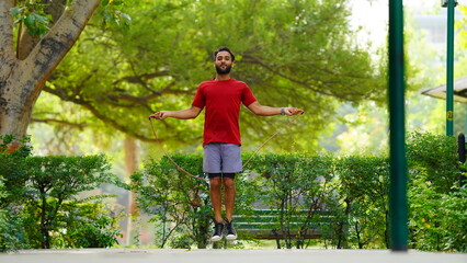 Naklejka premium Skipping jump with rope Jumping Rope To Lose Weight and More