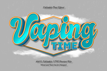 Editable Text effect - Vaping Time 3D Vintage Style
