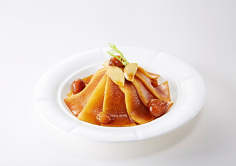 Delicious Chinese food, salad with radish skin